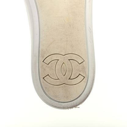 Chanel Calfskin Gum Womens CC Sneakers 37 White 6 of 16