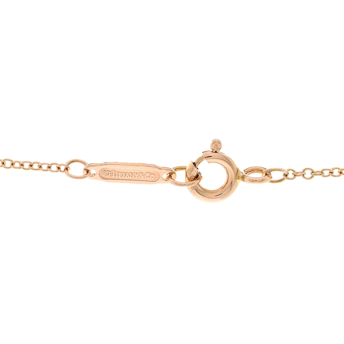 18K Rose Gold Mini Heart Key Pendant Necklace