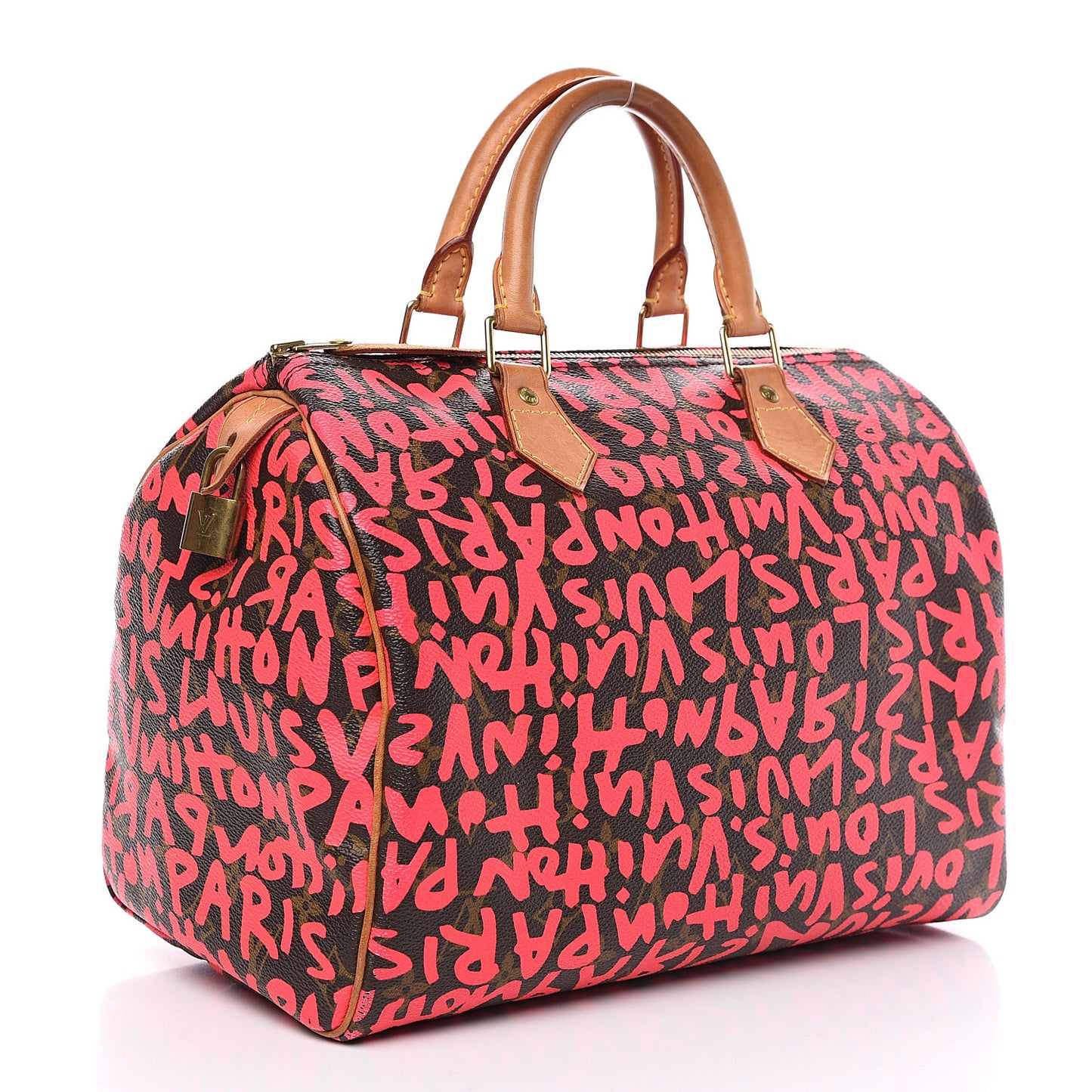 Monogram Graffiti Speedy 30 Fuchsia