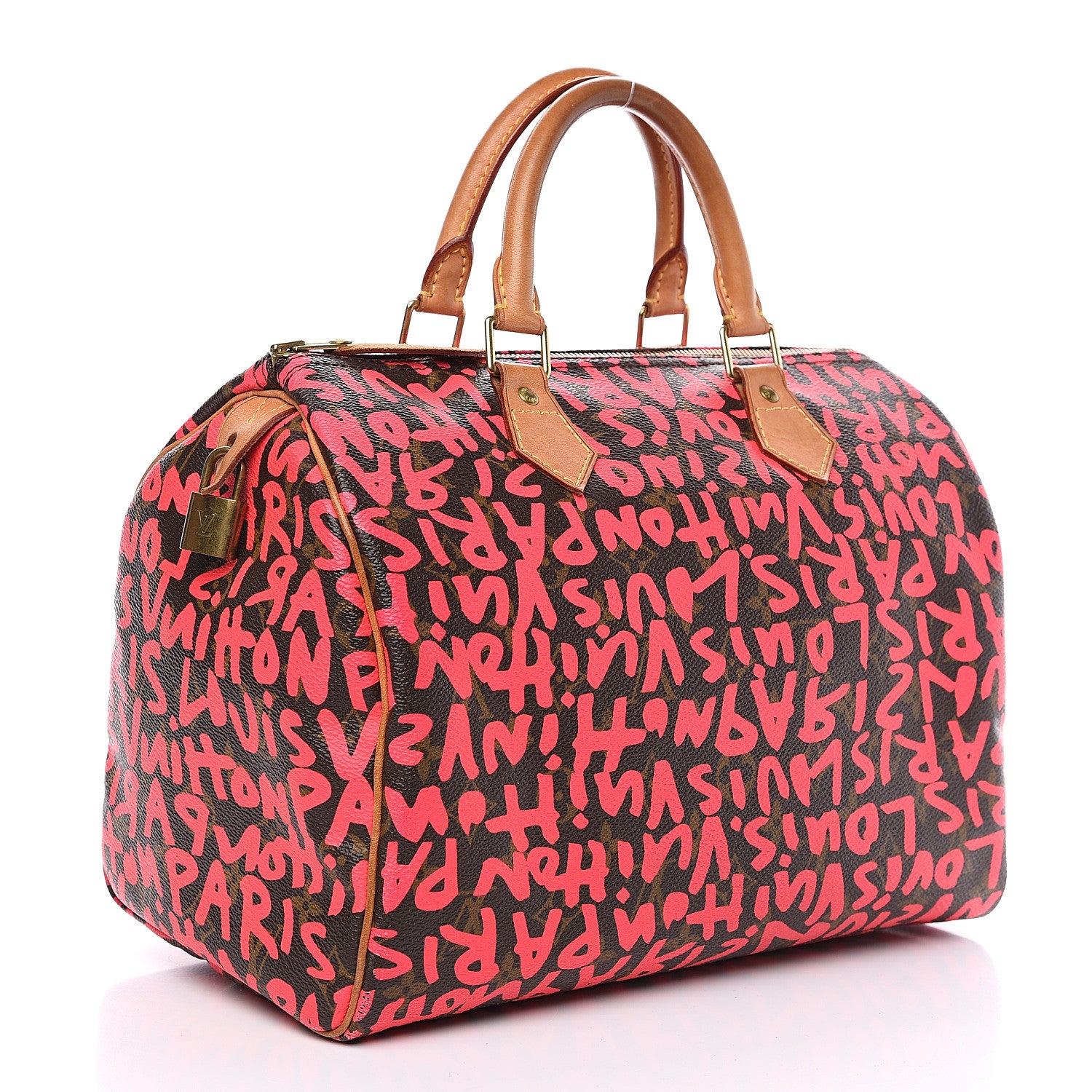 Louis Vuitton Monogram Graffiti Speedy 30 Fuchsia 2 of 18