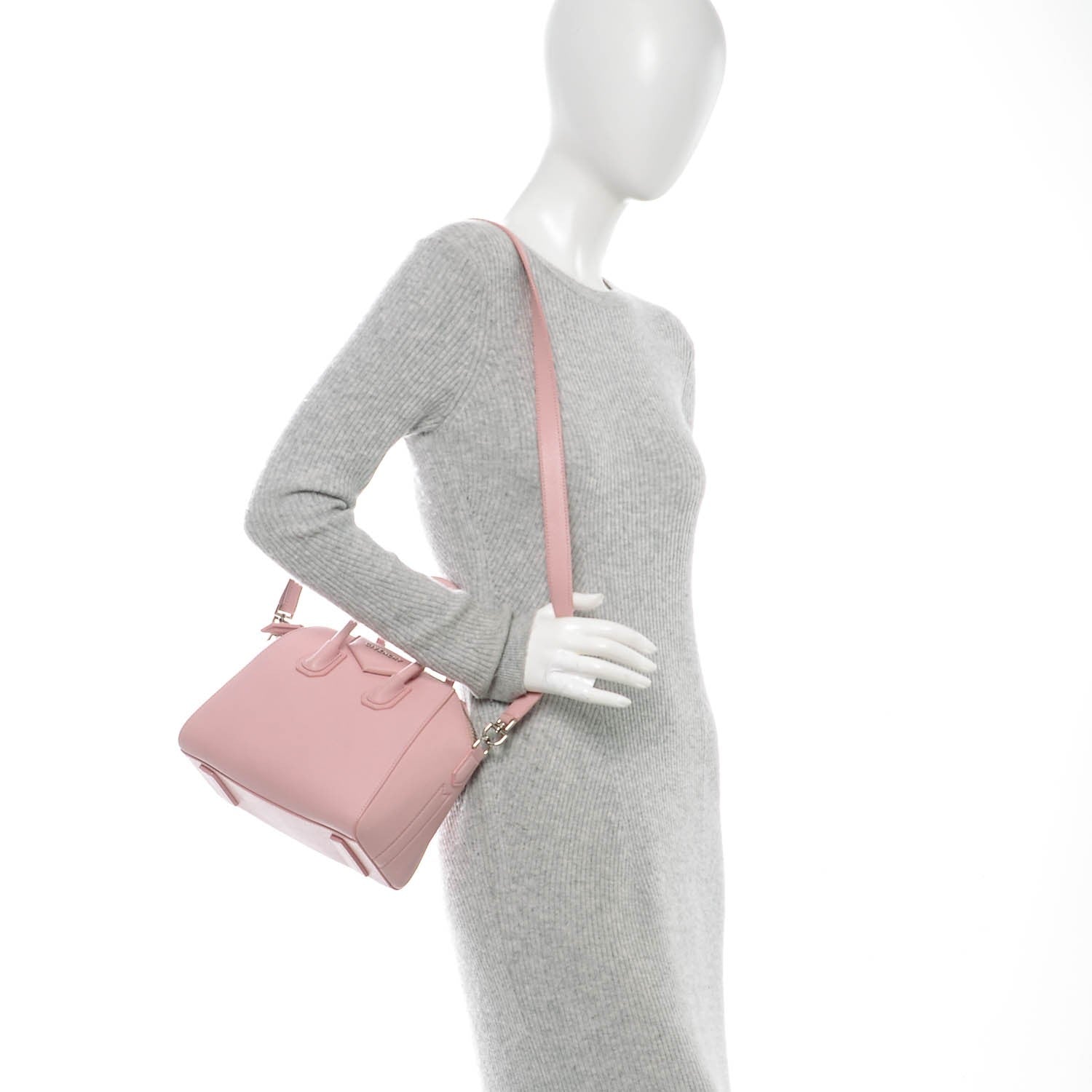 Givenchy Sugar Goatskin Mini Antigona Pale Pink 2 of 7