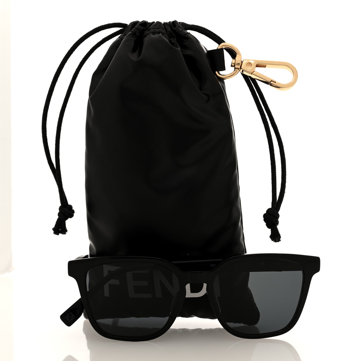 Fendi Acetate Square Sunglasses FE40057U Black 7 of 7