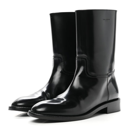 Saint Laurent Patent Matte Calfskin Master Ankle Boots 37.5 Black 3 of 11