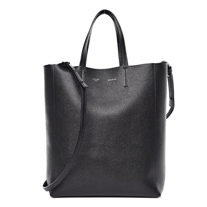 Celine Grained Calfskin Small Vertical Cabas Black 1 of 11