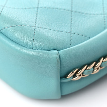 Chanel Goatskin Quilted Small Casual Trip Camera Case Light Blue 11 of 15