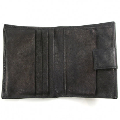 Prada Saffiano Small Flap Wallet Black 6 of 9