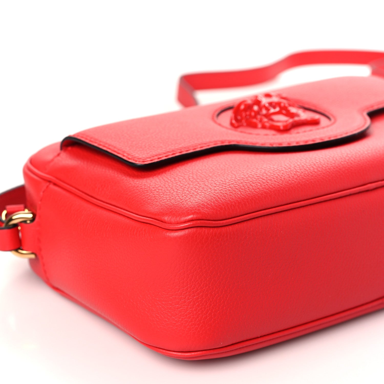 Versace Grained Calfskin Medusa Camera Bag Red 7 of 9