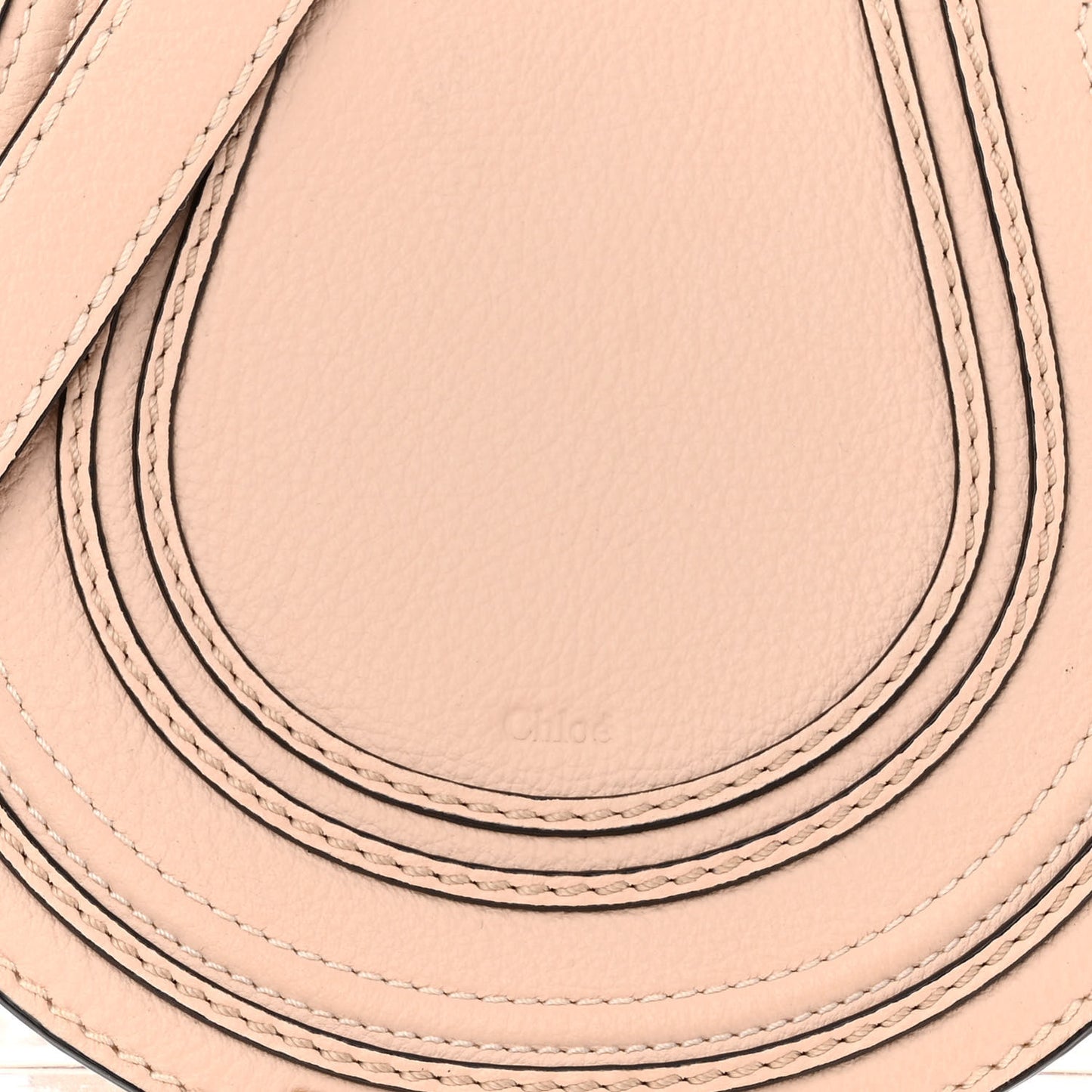 Calfskin Mini Marcie Round Crossbody Bag Blush Nude