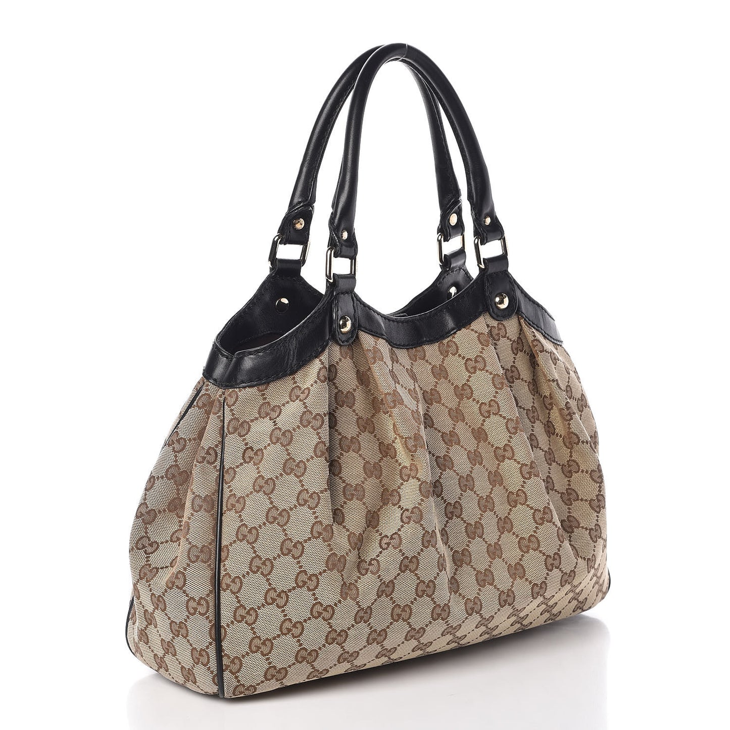 Monogram Medium Sukey Tote Beige Ebony Black