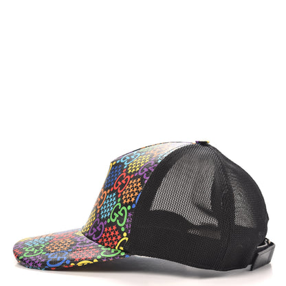Gucci GG Supreme Monogram Psychedelic Baseball Hat XL 60 Black 2 of 9