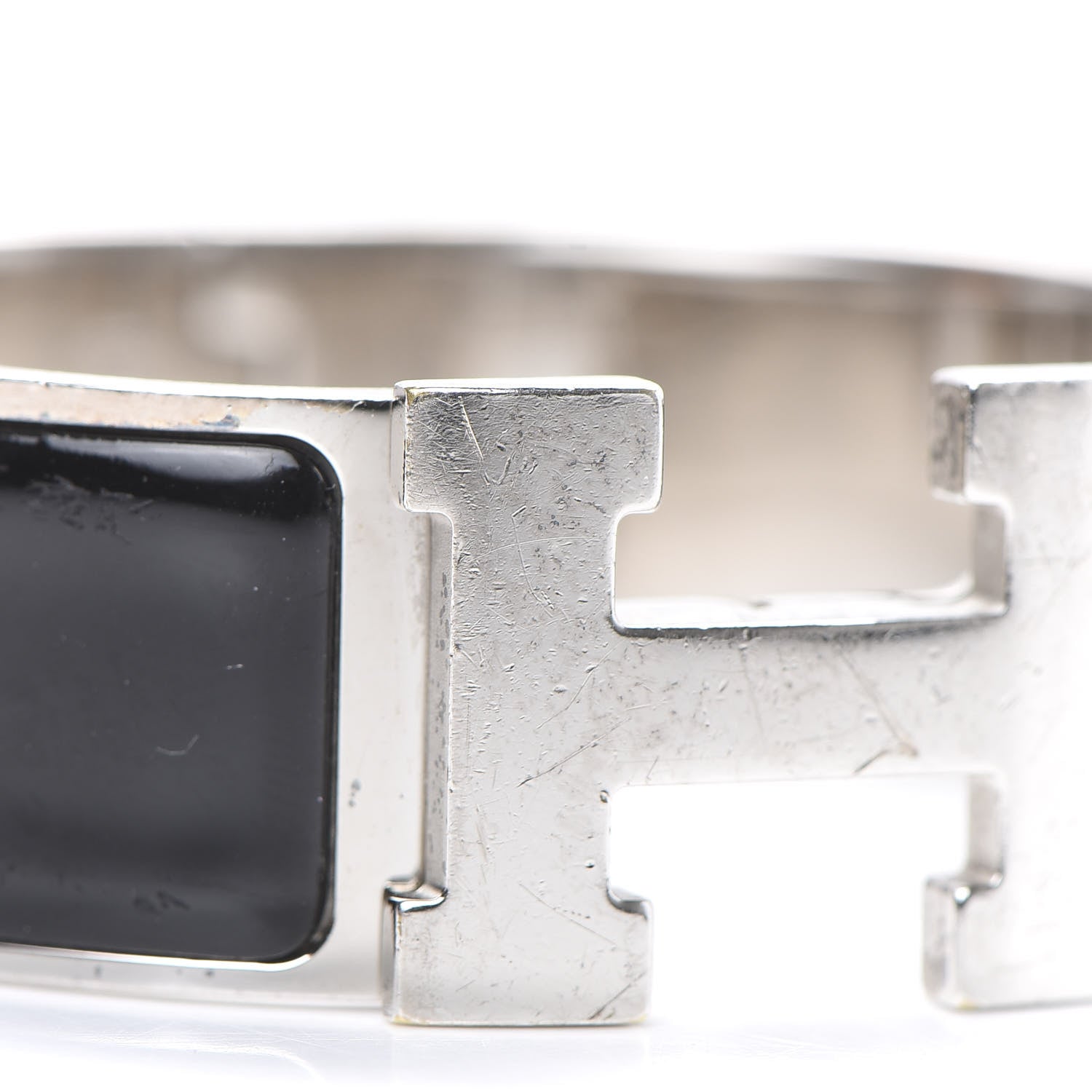Hermes Enamel Wide Clic Clac H Bracelet GM Black 6 of 8