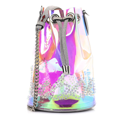 Christian Louboutin PVC Iridescent Marie Jane Studded Bucket Silver 1 of 10