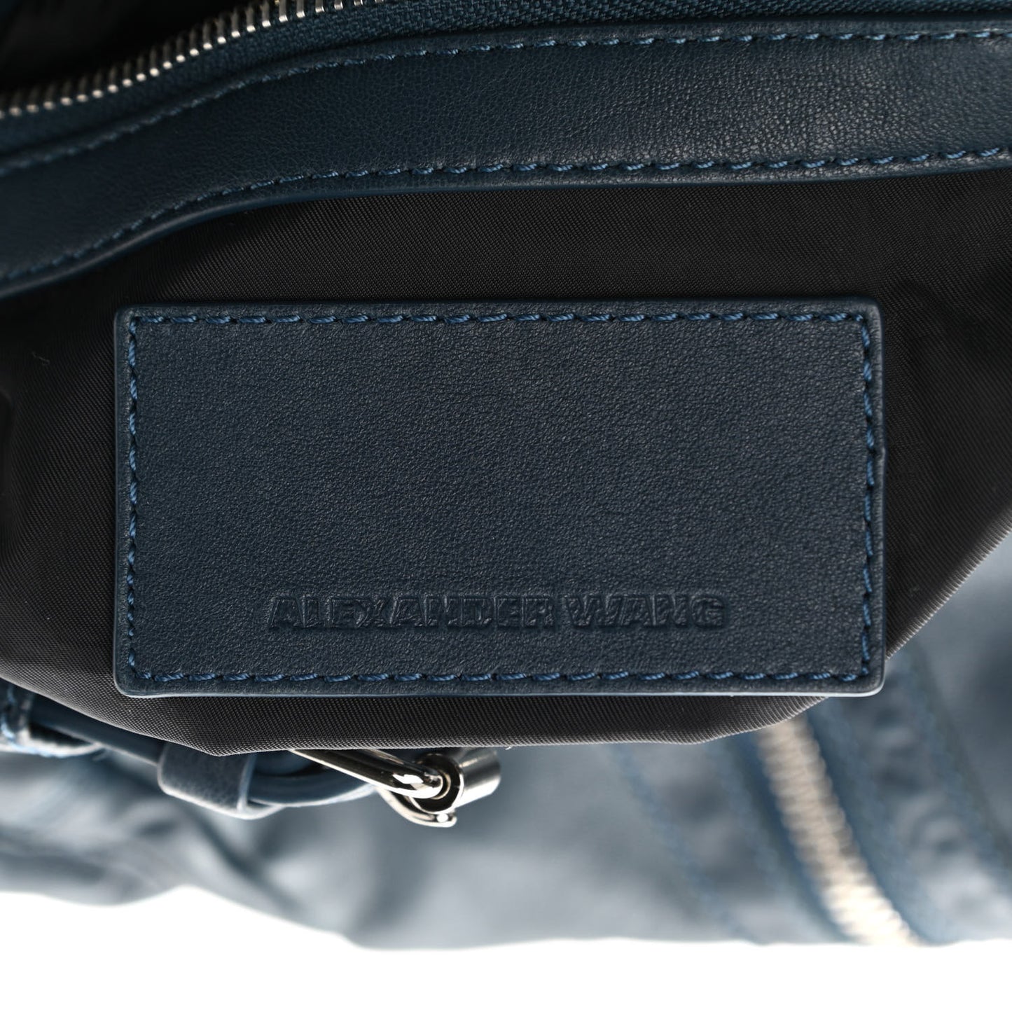 Lambskin Mini Marti Backpack Petrol Rhodium Hardware