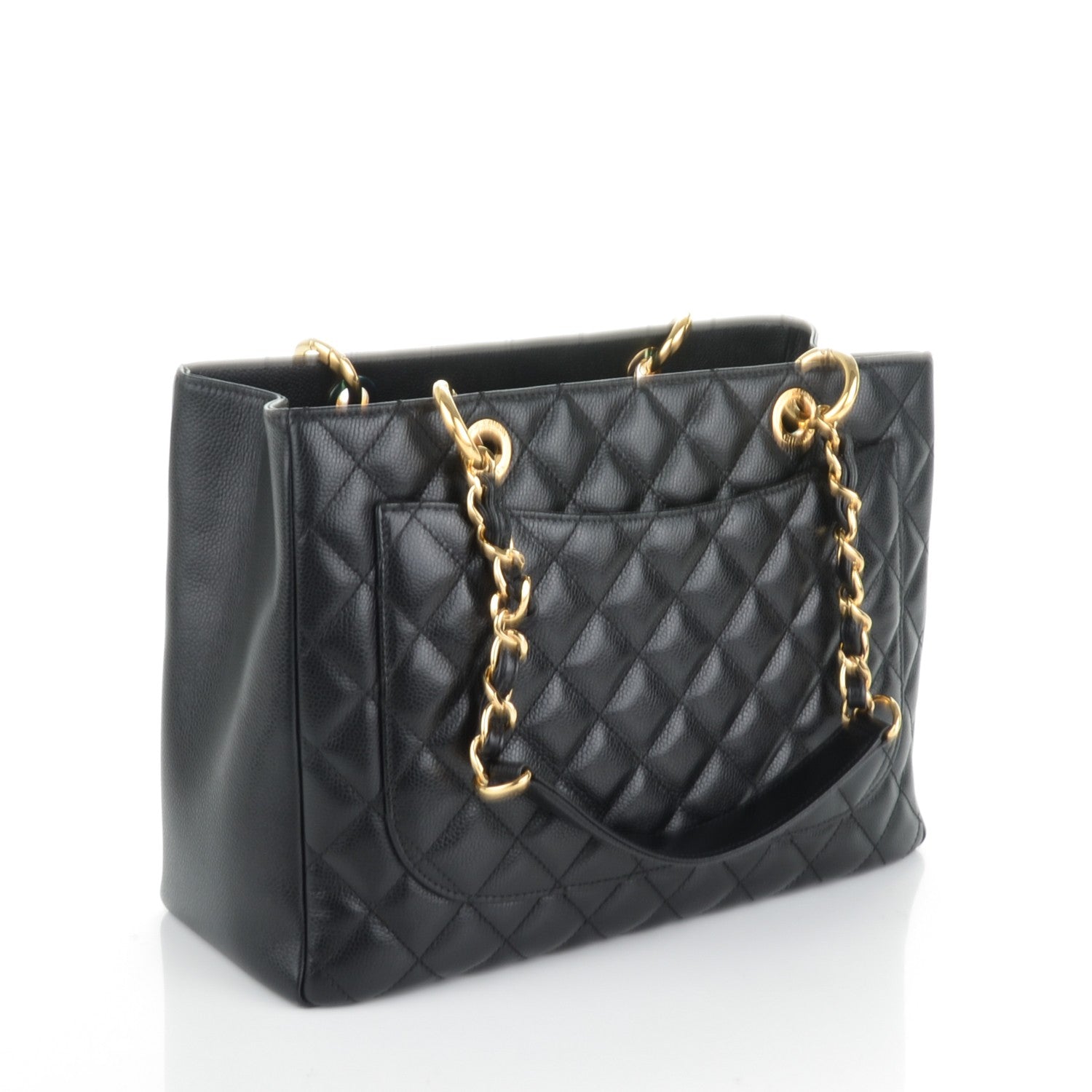 Chanel Caviar Quilted Grand Shopping Tote GST Black 3 of 7