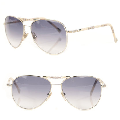 Louis Vuitton Damier Azur Conspiration Pilote Aviator Sunglasses Z0203U 1 of 6