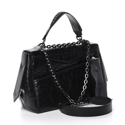 Givenchy Creased Patent Calfskin Medium ID Flap Black 4 of 10