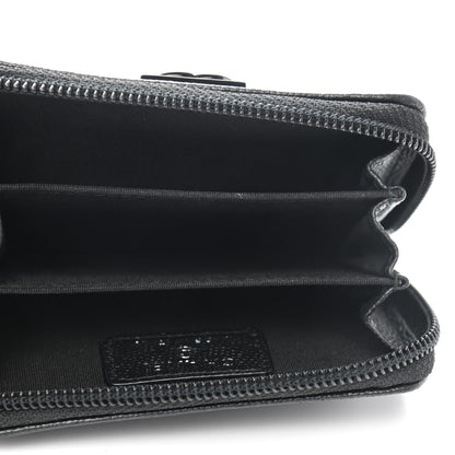 Chanel Caviar Quilted Boy Zip Around Coin Purse Wallet So Black 5 of 7