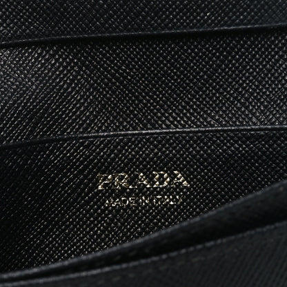 Prada Saffiano Flap Card Holder Black 6 of 7