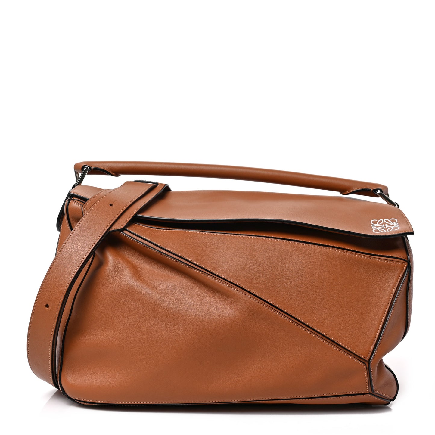 Calfskin Large Puzzle Bag Tan