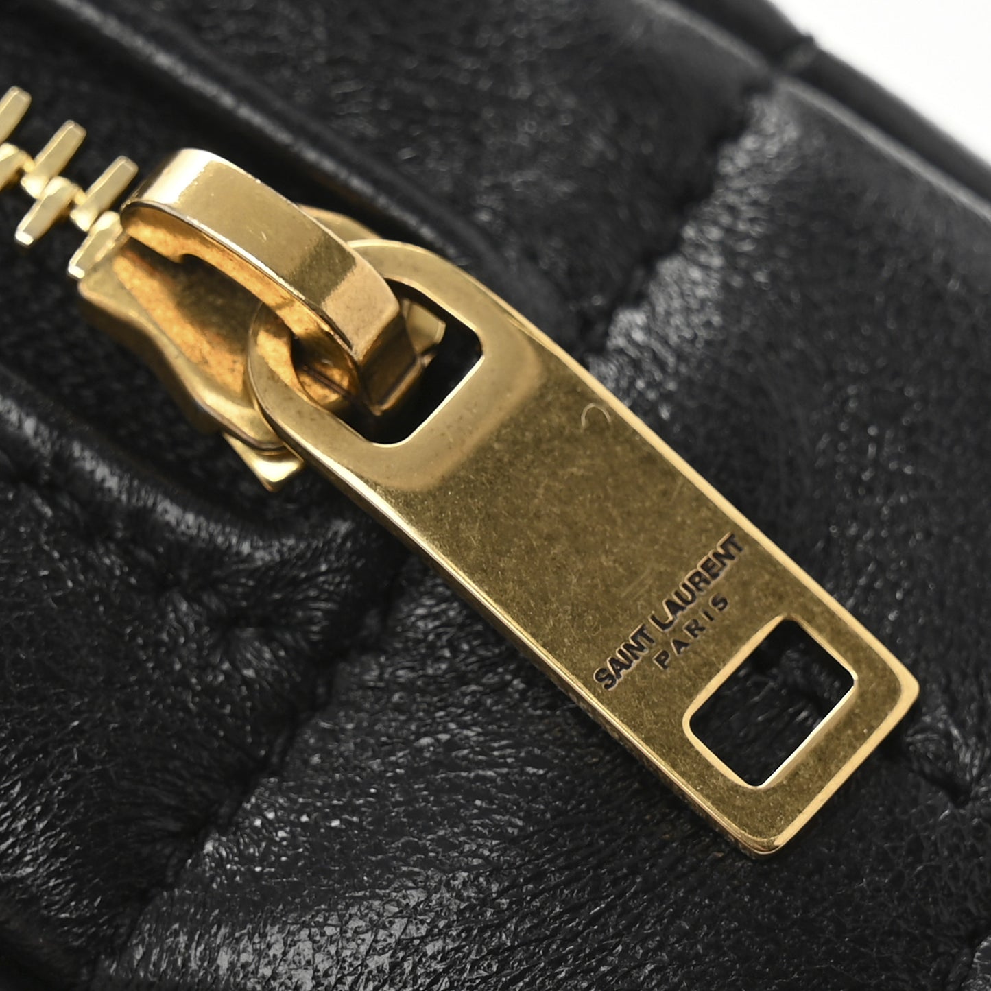 Lambskin Quilted Mini Square Pouch Black