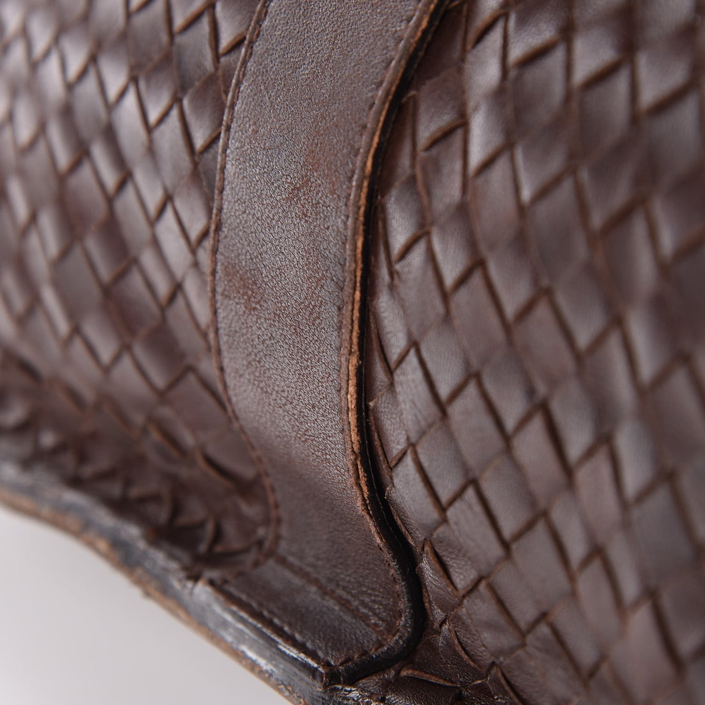 Nappa Intrecciato Shoulder Bag Brown