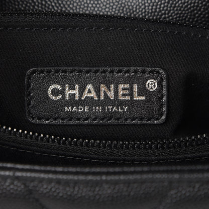Chanel Caviar Chevron Quilted Small Coco Handle Flap So Black 5 of 11