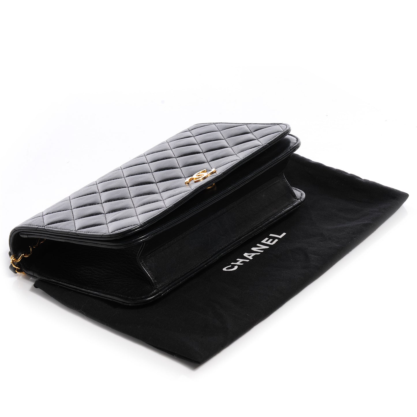 Lambskin Quilted Small Flap Black