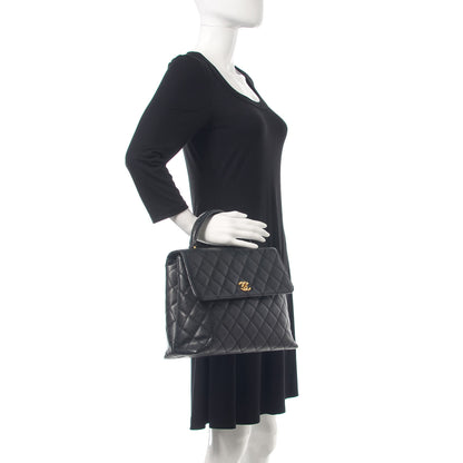 Chanel Caviar Quilted Jumbo Kelly Flap Black 2 of 15