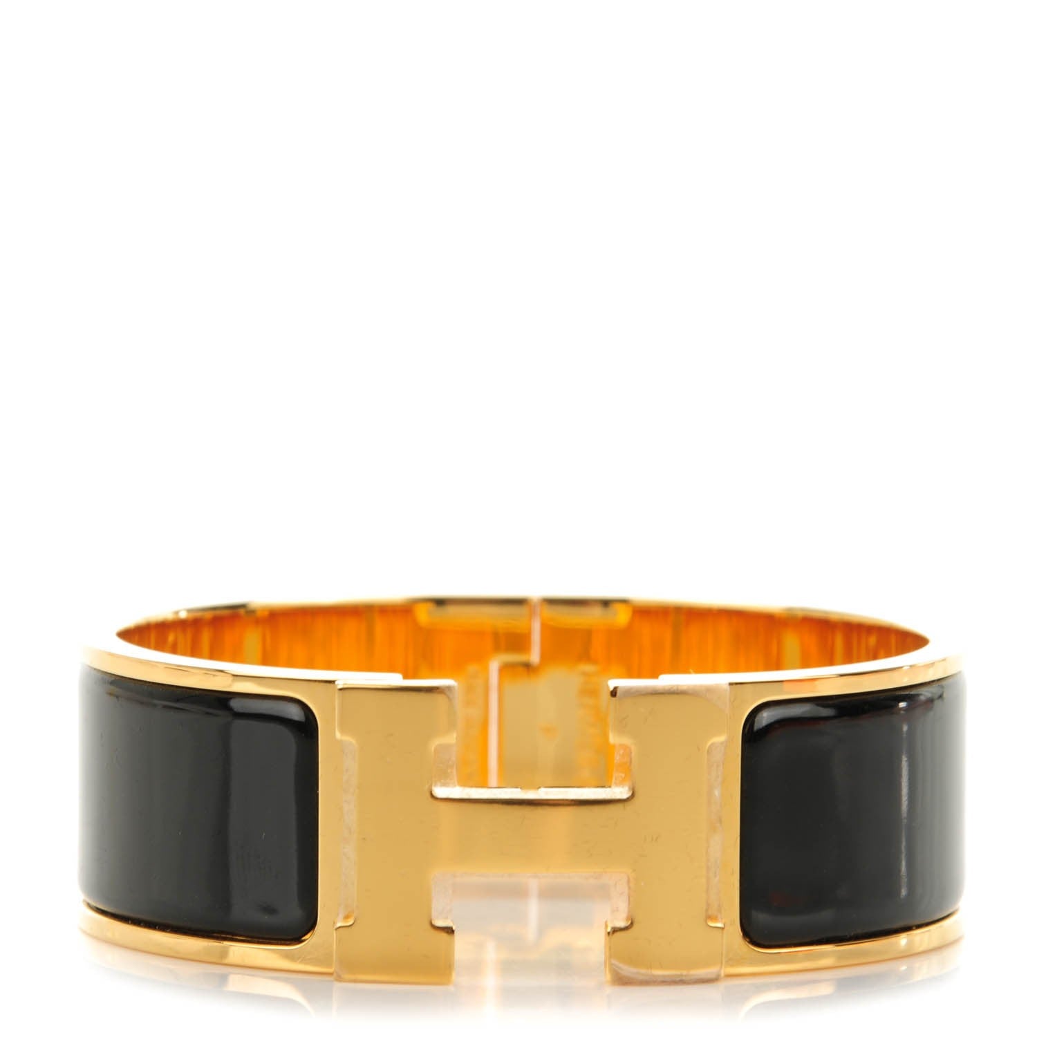 Hermes Enamel Wide Clic Clac H Bracelet PM Black 1 of 4
