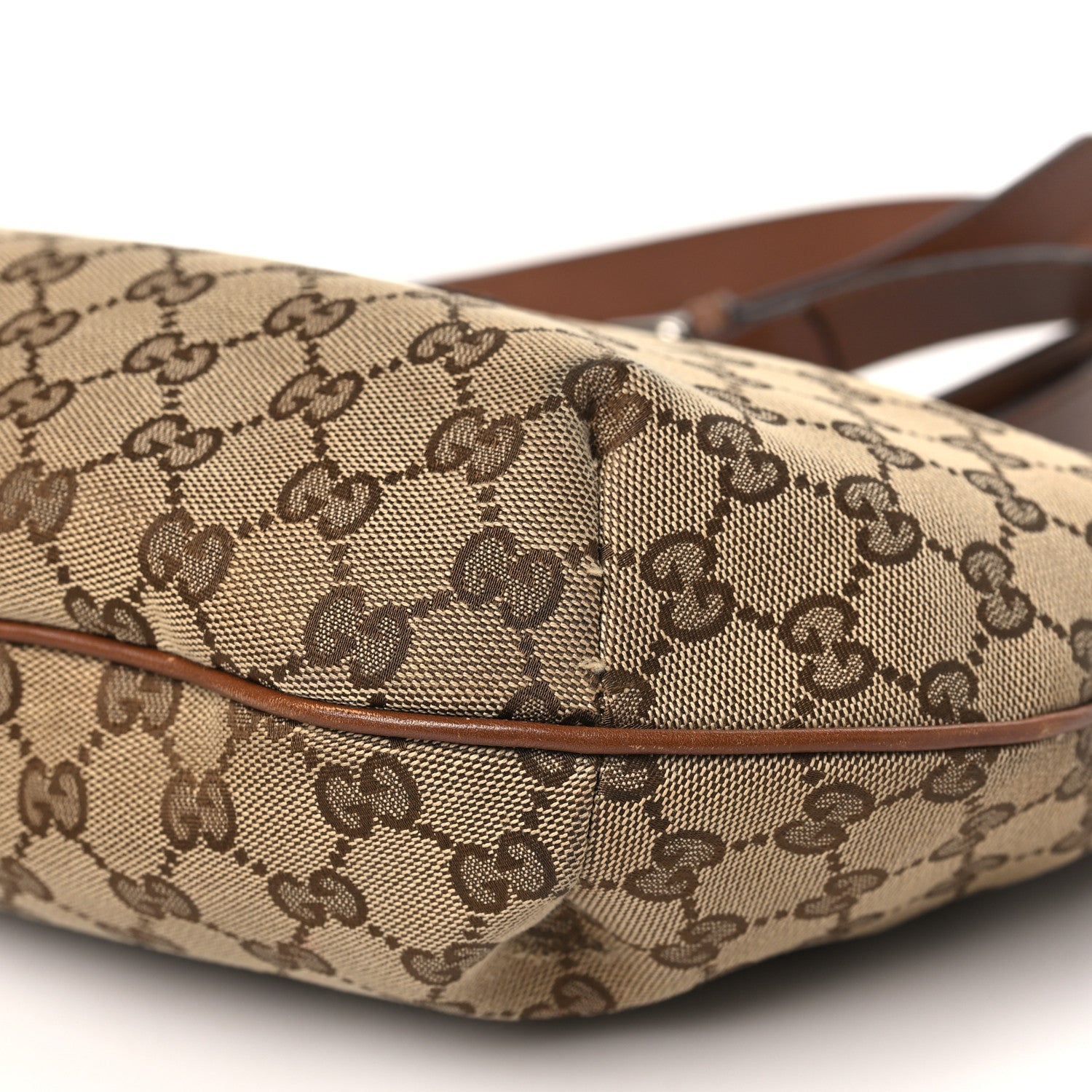 Gucci Monogram Medium Half Moon Hobo Brown 10 of 15