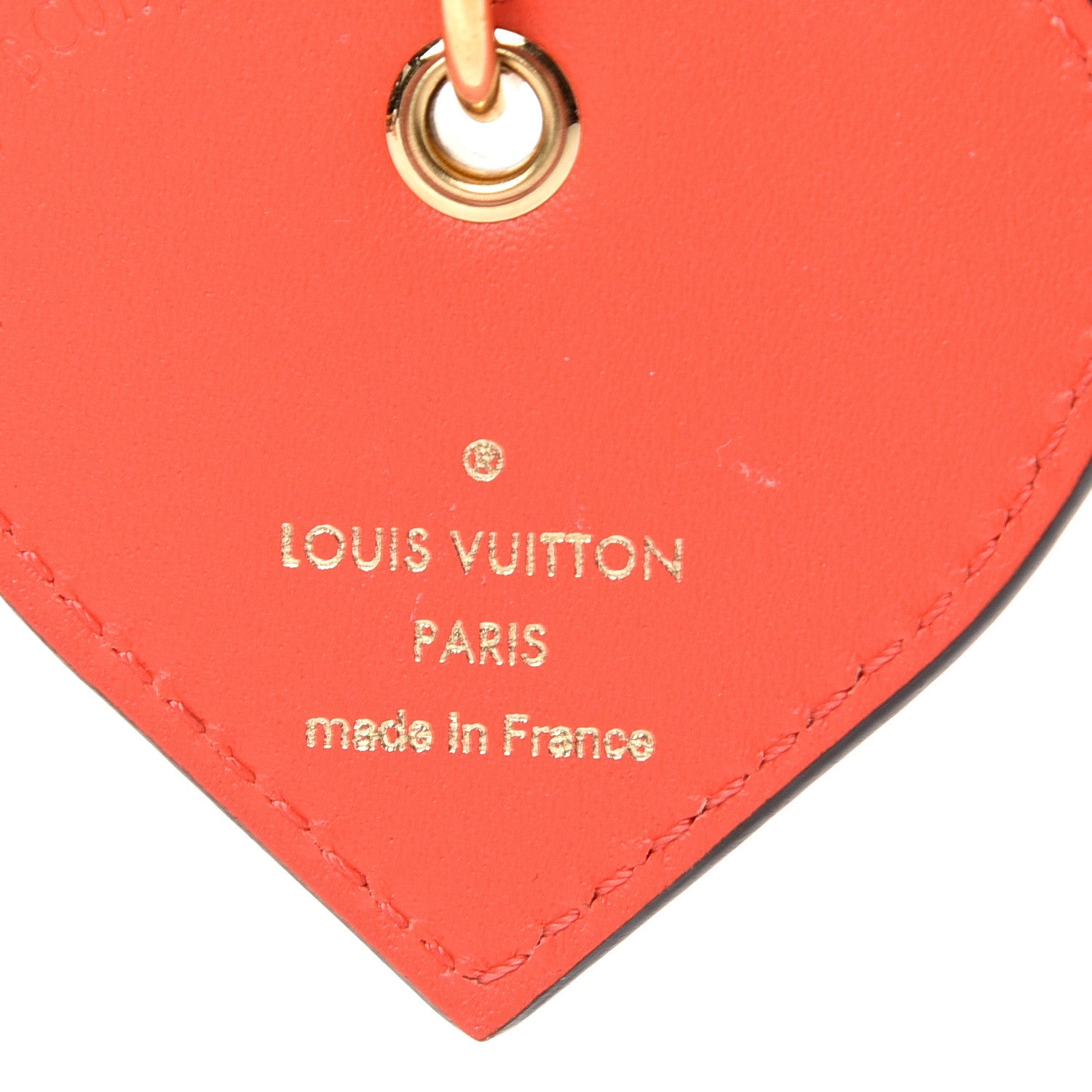 Louis Vuitton Vernis Degrade Love Lock Heart Key Holder Bag Charm Pink Red 3 of 6