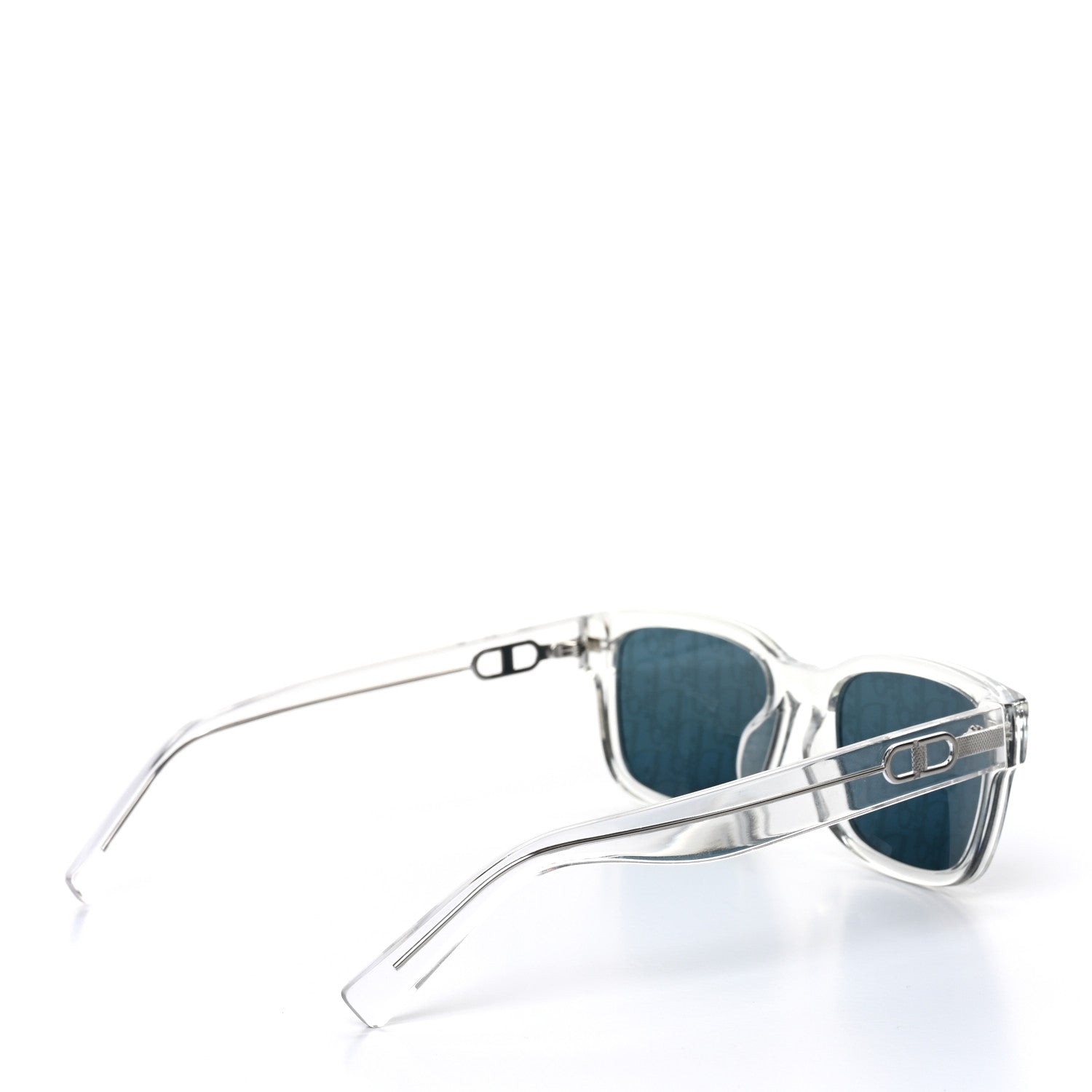 Christian Dior Acetate Mirrored Oblique CD Link Rectangular Sunglasses S1U Crystal 4 of 7