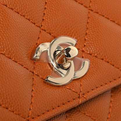 Chanel Caviar Quilted Extra Mini Coco Handle Flap Light Brown 13 of 13