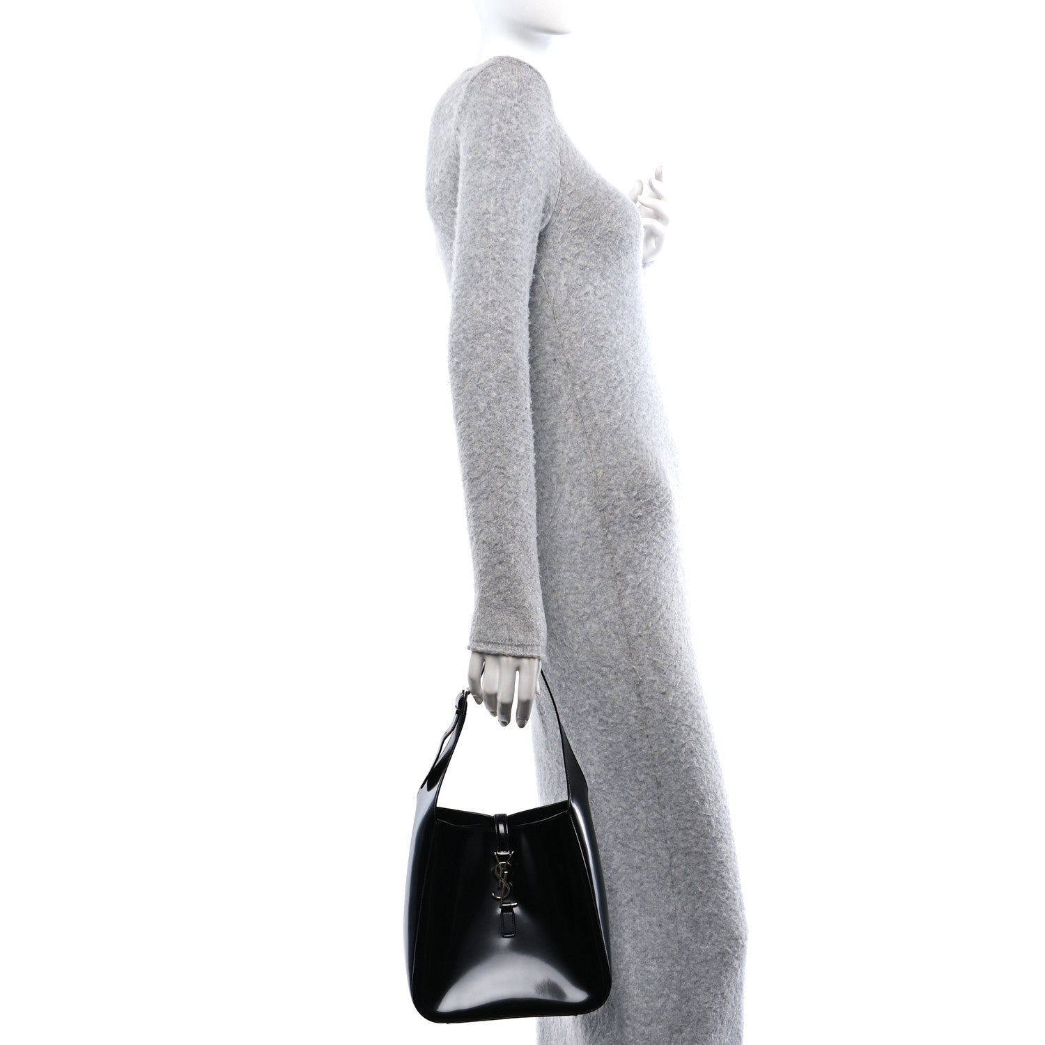 Saint Laurent Patent Small Le 5 A 7 Supple Hobo Black 2 of 10