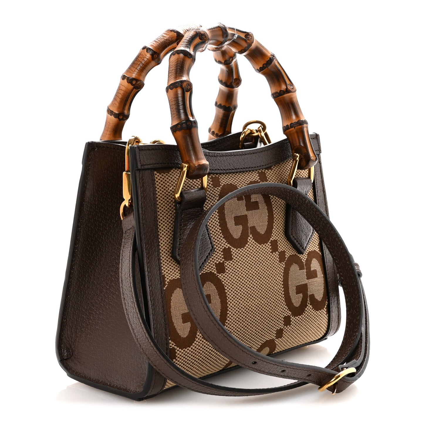 Monogram Jumbo GG Textured Dollar Calfskin Mini Diana Tote Bag Camel Ebony New Acero Pomegranate Red