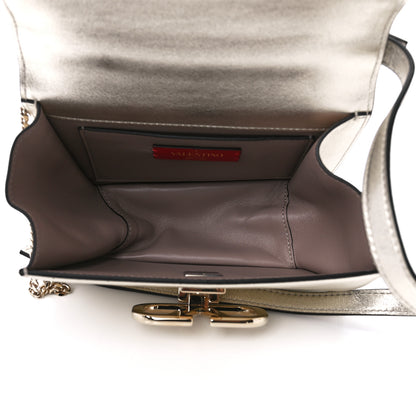Valentino Garavani Metallic Calfskin Small VSling Shoulder Bag Silver 5 of 12