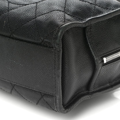 Chanel Caviar Quilted Small Deauville Bowling Bag Black 10 of 16