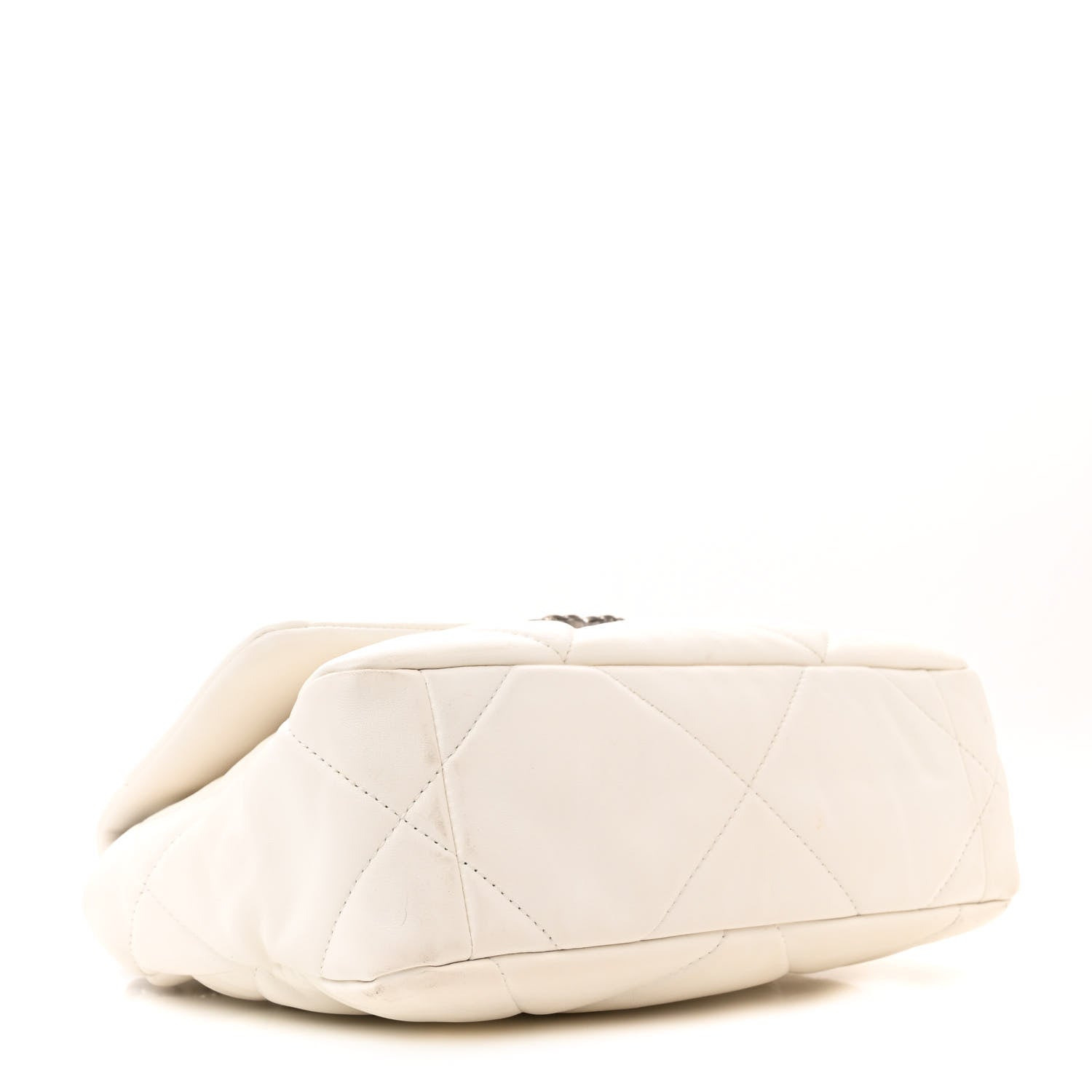 Chanel Lambskin Quilted Medium Chanel 19 Flap White 4 of 16