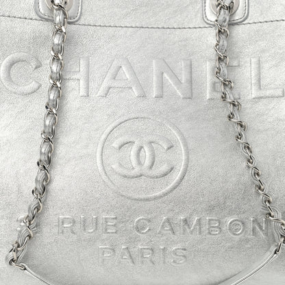 Chanel Metallic Calfskin Medium Deauville Tote Silver 9 of 11