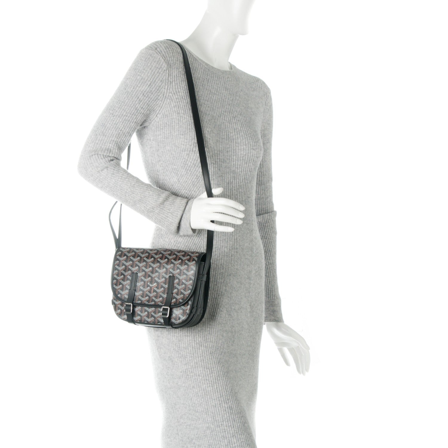 Goyard Goyardine Belvedere PM Messenger Bag Black 2 of 6