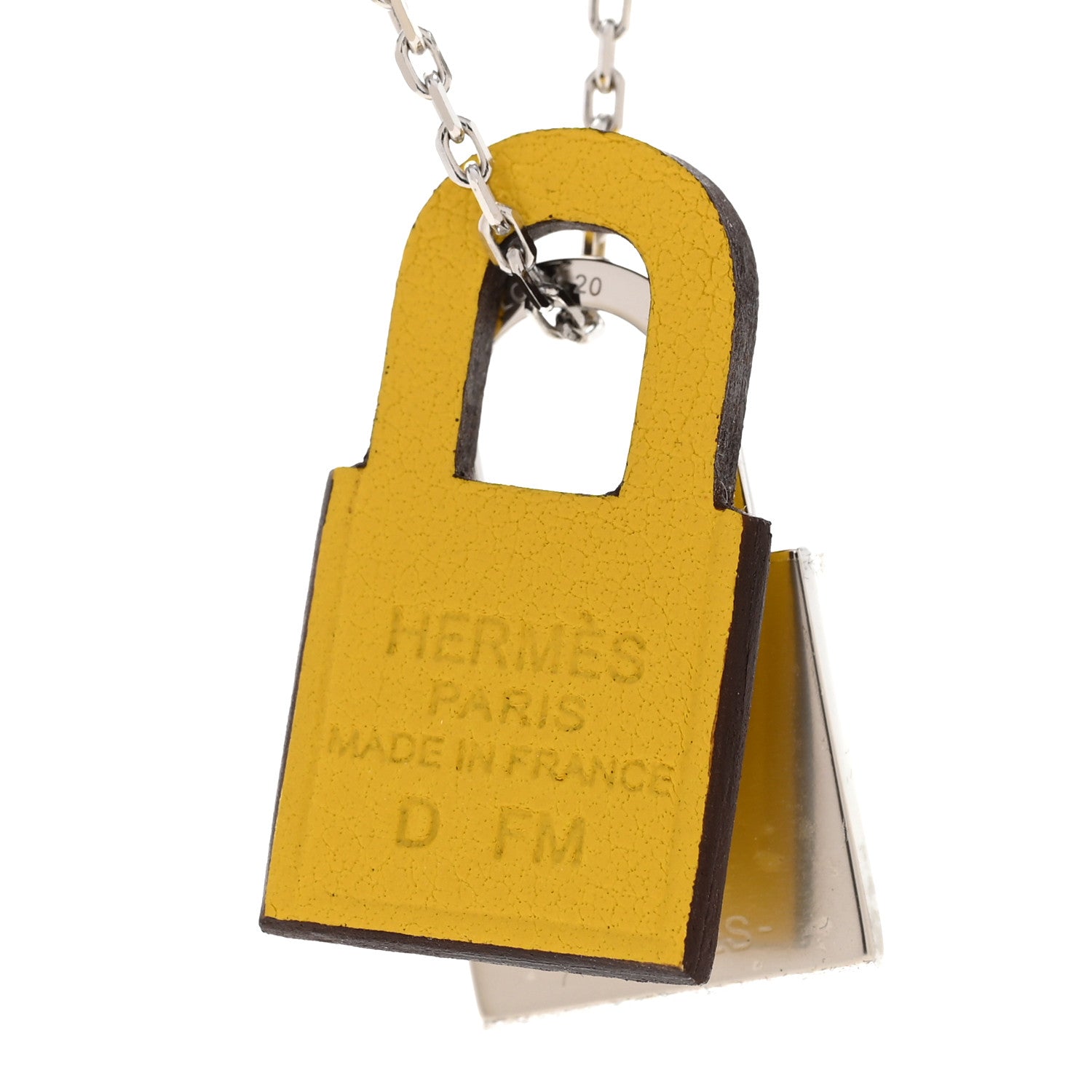 Hermes Swift Small O'Kelly Pendant Necklace  Jaune Ambre 5 of 8