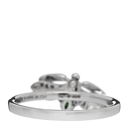Tiffany Platinum Diamond Tsavorite Paper Flowers Firefly Ring 52 6 4 of 6