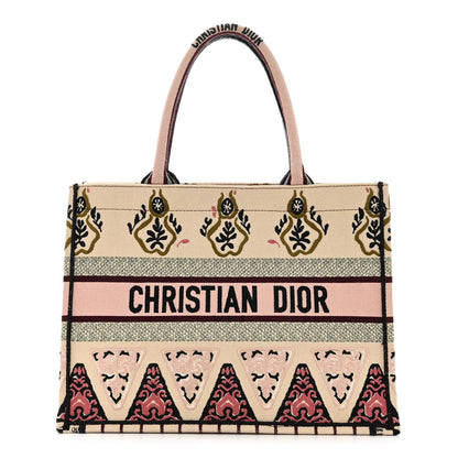 Christian Dior Canvas Embroidered Geometric Medium Book Tote Multicolor 1 of 18