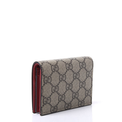 Gucci Soft GG Supreme Monogram Rainbow Embroidered Card Case Wallet 2 of 9