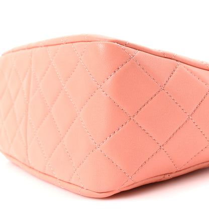 Chanel Lambskin Quilted Small Pearl Crush Hobo  Coral 10 of 10