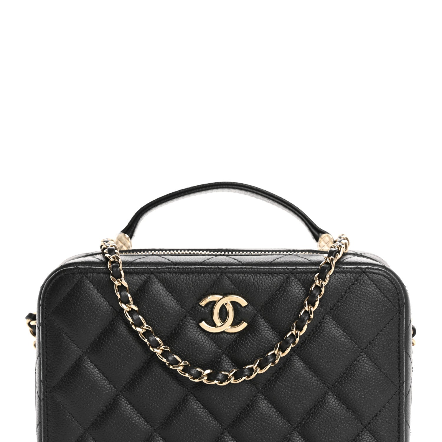 Chanel Caviar Quilted Vanity Case Black 9 of 12