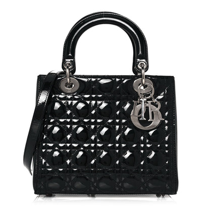 Christian Dior Patent Cannage Medium Lady Dior Black 1 of 13