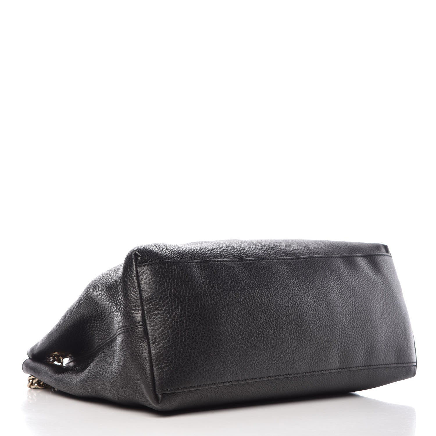 Gucci Pebbled Calfskin Medium Soho Chain Shoulder Bag Black 4 of 13