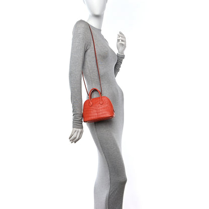 Hermes Matte Alligator Bolide Mini 1923 Sanguine 2 of 11