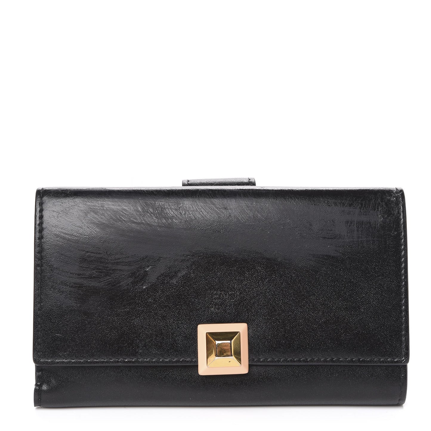 Vitello Studded French Wallet Black